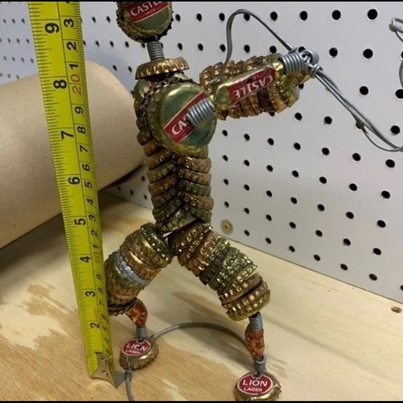 Vintage Beer Bottle Cap Sculpture - Picture 4 of 5